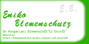 eniko blemenschutz business card